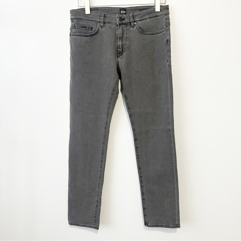 Hugo Boss men’s jeans slim stretch charcoal denim size 32x32 designer